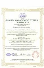 ISO 9001 certificate of Qingdao Vista Bio. Tech. Co., Ltd – certificate photo, supplier certificates section