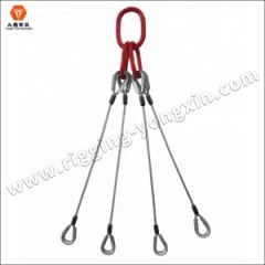 4 Leg Bridle Thimble Eyes Wire Rope Slings with Hooks - QINGDAO YONGXIN RIGGING CO., LTD.