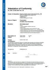 Variable Area Flowmeter CE certificate from Suzhou Beite Smart Instrument Co., Ltd
