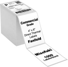 Customized Shipping Label Logistics Packaging Labels1000PCS Fanfold Sticker Rolls for Packaging - Image 1
