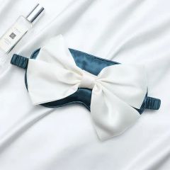 Bow Sleep Eye Mask Custom Night Ladies Satin Eye Masks - Image 2