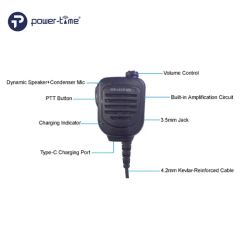 Multifunctional Two Way Radio Speaker Microphone for Poc Radio - Image 4