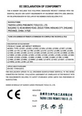 CE9 certificate from TAIZHOU LIZHOU PNEUMATIC TOOLS CO., LTD.
