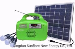MP3/FM Radio/Supporting Fan 20W LED Solar Power Energy Home Lighting System - Image 5