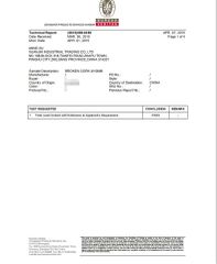 Test Report for Cork Granules certificate of Xi'an Senmeng Cork Co., Ltd – certificate photo, supplier certificates section