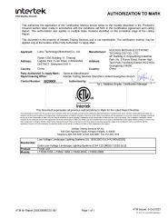ETL for EI Transformer certificate of Lutou Technology (Shenzhen) Co., Ltd. – certificate photo, supplier certificates section