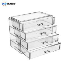 Large Four Drawer Transparent Acrylic Multilayer Drawer Cosmetic Storage Box Desktop Jewelry Storage Box - Image 3