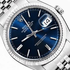 SMART ORIGINAL 36mm Rolex Datejust 16014 18K White Gold Bezel Blue Dial Jubilee Men's Watch - Image 2