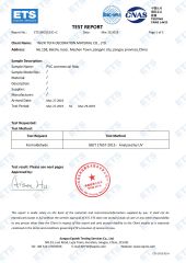 heterogeneous floor test for formaldehyde certificate from Wuxi Tefa Decoration Material Co., Ltd.