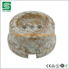 Antiquated Porcelain Flush Mounted Wall Socket Without Ground - Image 6