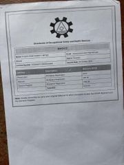 Occupational safety certificate from Riverstone Ranch Ltd