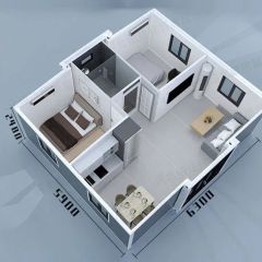 New Technology Container Office Steel Structure Frame Welded Flat Pack Container House as Dormitory - Image 6