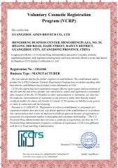 Company FDA certificate from Guangzhou Aixin Cosmetic Co., Ltd.