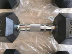 Sporting Goods 2 5 60kg 5 100lb Hex Rubber Dumbbells Set for Gym Fitness - Image 5