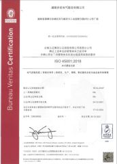 ISO 45001 certificate of Hunan Shiyou Electric Co., Ltd. – certificate photo, supplier certificates section