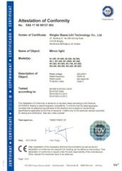 CE certification certificate from NINGBO DINOLIT OPTOELECTRONICS TECHNOLOGY CO. LTD