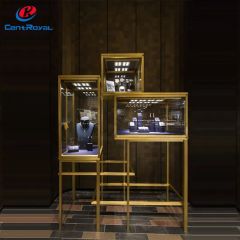 LED Light Smart Watch Display Counter Cabinet Leather Watch Display Luxury Watch Display Wrist Watch Display Stand Jewelry Glass Showcase - Image 5