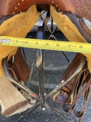 Brown 16 Inch Billy Cook Leather Saddle - Image 5