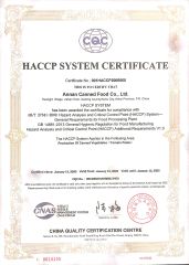 HACCP certificate of ANNAN FOOD CO.,LTD – certificate photo, supplier certificates section