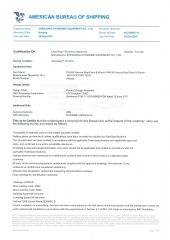 ABS Certificate certificate from Zhenjiang Normanship Co., Ltd.