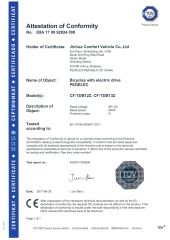 CF-TDB12Z,CF-TDB13Z 28inch Electric Bike CE certificate certificate from Jinhua Leichten Electric Technology Co., Ltd.