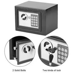 High Quality 3kgs Mini Size Safe Box Portable Small Money Safes 17e Key Safe Box Electronic Digital Lock - Image 6