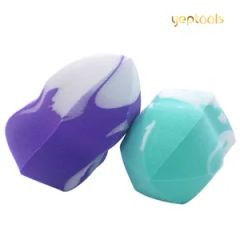 Polyhedral Gourd Shape Latex-Free Makeup Sponge 4.0*6.0CM Hydrophilic PU YEP-3D049N 15D FDA Intertek - Image 1