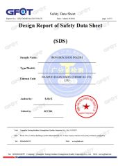 SDS certificate from Jiaozuo Daan Daily Chemical Co., Ltd.