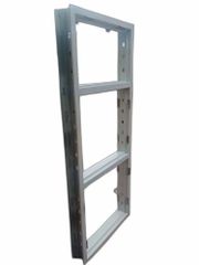 Rectangular 3 Panel UPVC Window Frame Color White Finish Polished Shape Rectangular Frame Thickness 12mm Usage/Application Windows - Image 2