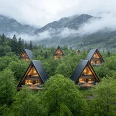 Modular a Frame Prefab House Hotel Room with Quick Installation for Campsite Resorts Airbnb Style Rentals and Scenic Eco Lodges Ac - Shandong Mars Cabin Technology Co., Ltd.