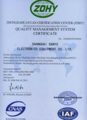 frequency inverter / soft starter iso9002 certificate of Shanghai Sanyu Industry Co., Ltd. – certificate photo, supplier certificates section