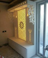 MDF CNC Cutting Temple Color White Style Modern Thickness 10mm Material Wooden Design Traditional Technique CNC Cutting Usage/Application - Gaurs Interior