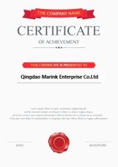 Certificate certificate from Qingdao Marink Enterprise Co., Ltd.