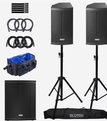 New VEN-TIS X-PRO 112A Active 12" Powered Speakers Pair with Compact 15" Subwoofer Pack - Image 1