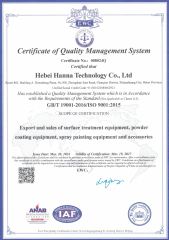 Quality Management System certificate from Hebei Hanna Technology Co., Ltd.