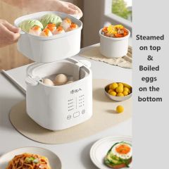 Quick Prep Compact Ceramic Egg Cooker with Versatile Cooking Options - Image 5