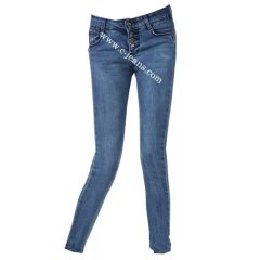 New Style Womens Jeans Dark Wash Women Denim Jeans Size L Style Skinny Type Trousers Gender Women's Model NO. 14124 HS Code - Canton Jeans Fashion Co., Ltd