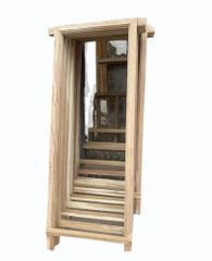 Wooden Chaukhat And Windows Wood Type A Color Brown Height 7 Feet Wood Species Sal Finish Door Farem Shape Rectangular I Deal In New - Image 1