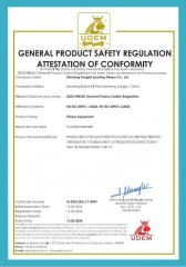 CE certificate from Nantong Tengtai Sporting Fitness Co., Ltd.
