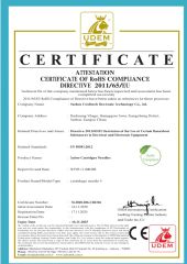 CE certificate from Spacedragon Tattoo Needle Co., Ltd