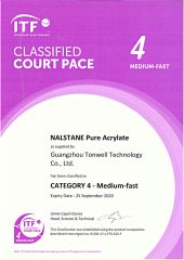 ITF 4 Acrylic certificateion certificate from Shenzhen Hapi Sports Floor Materials Co., Ltd