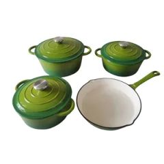 Factory Wholesale 25cm Non Stick Enamel Frying Pan Cast Iron Cookware - Image 6