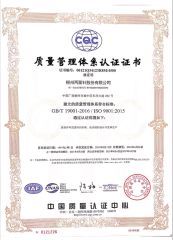 ISO 9001:2015 certificate from LMZ INTERNATIONAL LTD.
