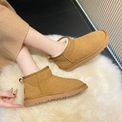 Shearling Short Warm Snow Boots Model NO. SS Origin China Season Winter Gender Female Element Bowknot Toe Style Round Material - Image 5