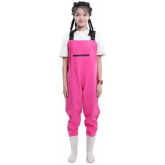 Kids Waterproof Chest Waders with Non-Slip Boots for Fun Adventures - Image 4