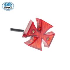 Motorcycle Tail Light Cross LED ABS Surround with Red Lens Rear License Plate Tail Light Motorcycle Chopper Dirt Bike - Image 4