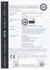 CE certificate from Jiangsu Phisong CNC Machines Co., Ltd.