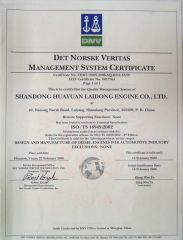 Det Norske Veritas Management System Certificate certificate from Shandong Huayuan Laidong Engine Co., Ltd.