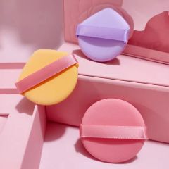Soft Exquisite Warm Colors Double-Faced Bulk Price Powder Puff High Quality Lightweight Portable Custom Makeup Powder Puff - Image 4