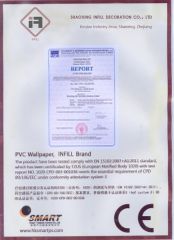 CE pvc certificate from Shaoxing Infill Decoration Co., Ltd.